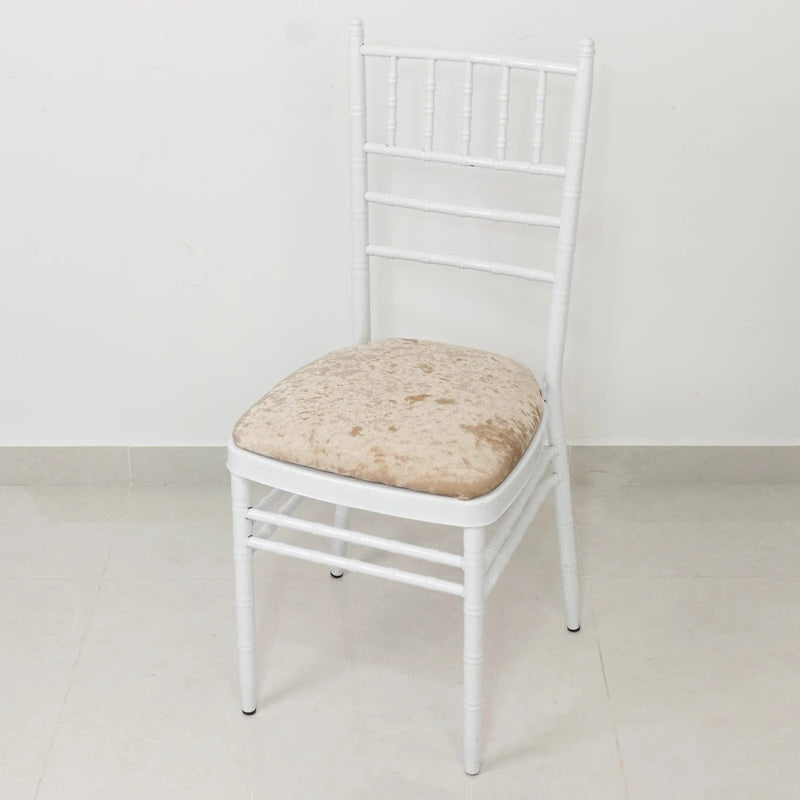 5 Crushed Velvet Chiavari Chair Cushion Covers