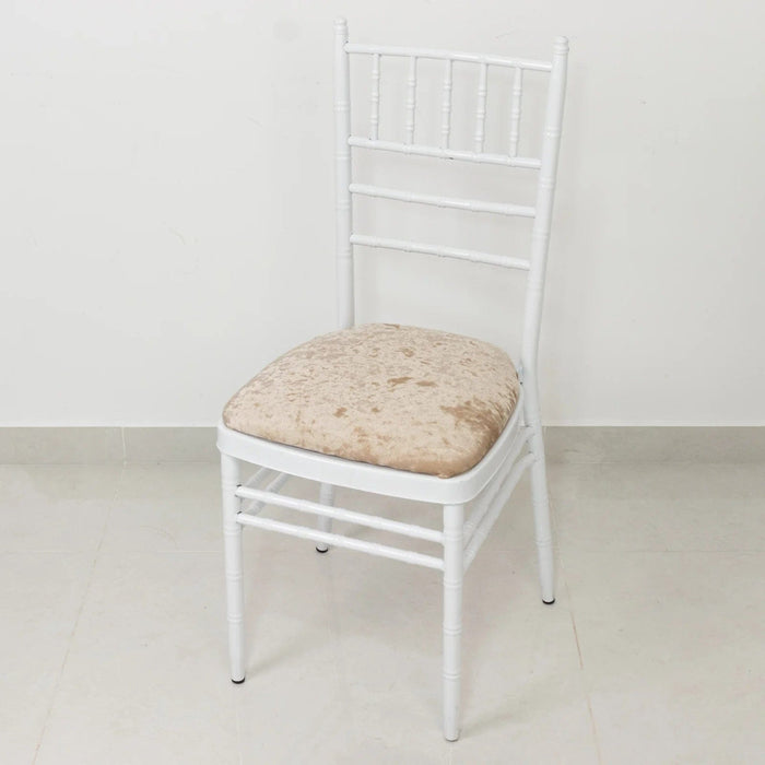 5 Crushed Velvet Chiavari Chair Cushion Covers