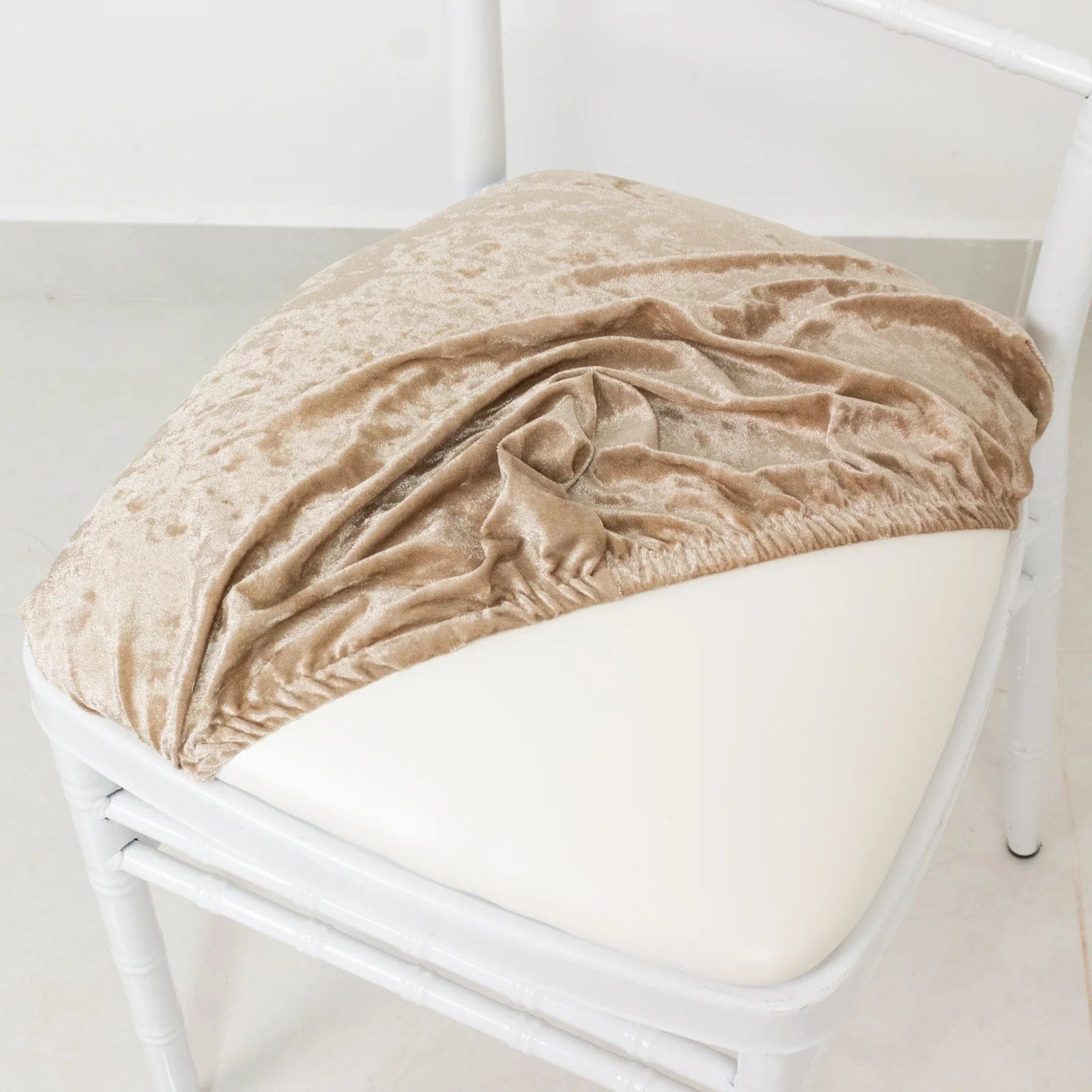 5 Crushed Velvet Chiavari Chair Cushion Covers