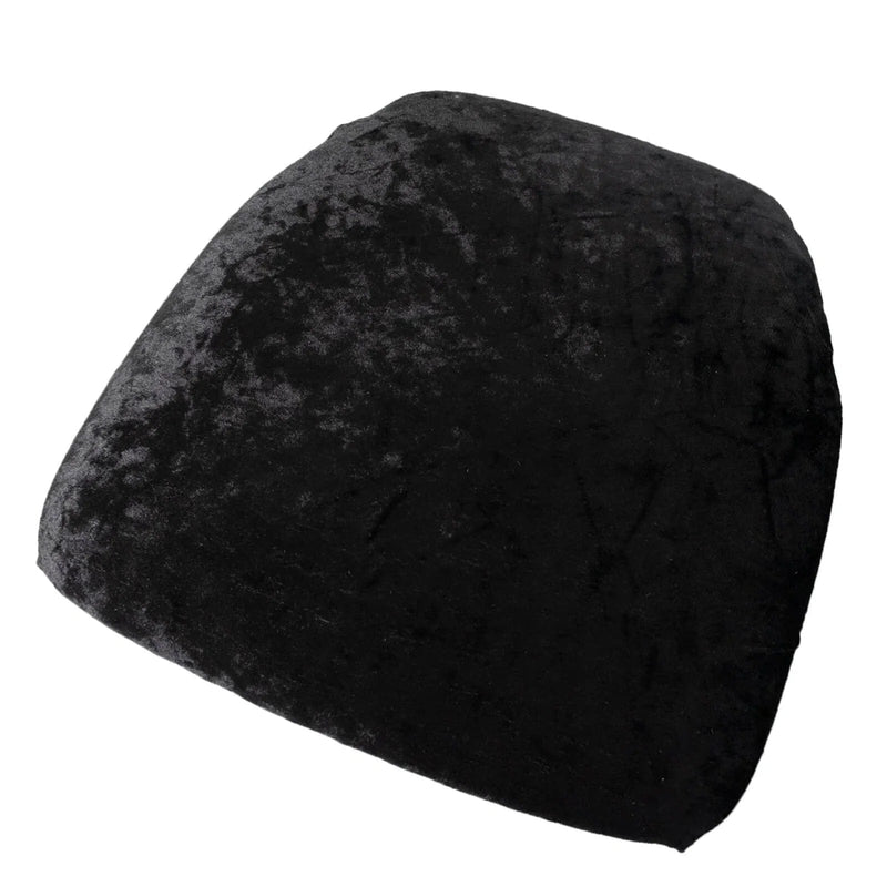 5 Crushed Velvet Chiavari Chair Cushion Covers FURN_CUSHWB_VEL01_BLK