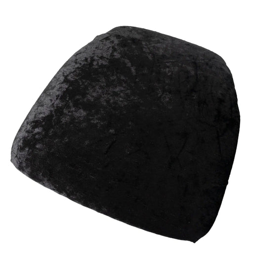 5 Crushed Velvet Chiavari Chair Cushion Covers FURN_CUSHWB_VEL01_BLK