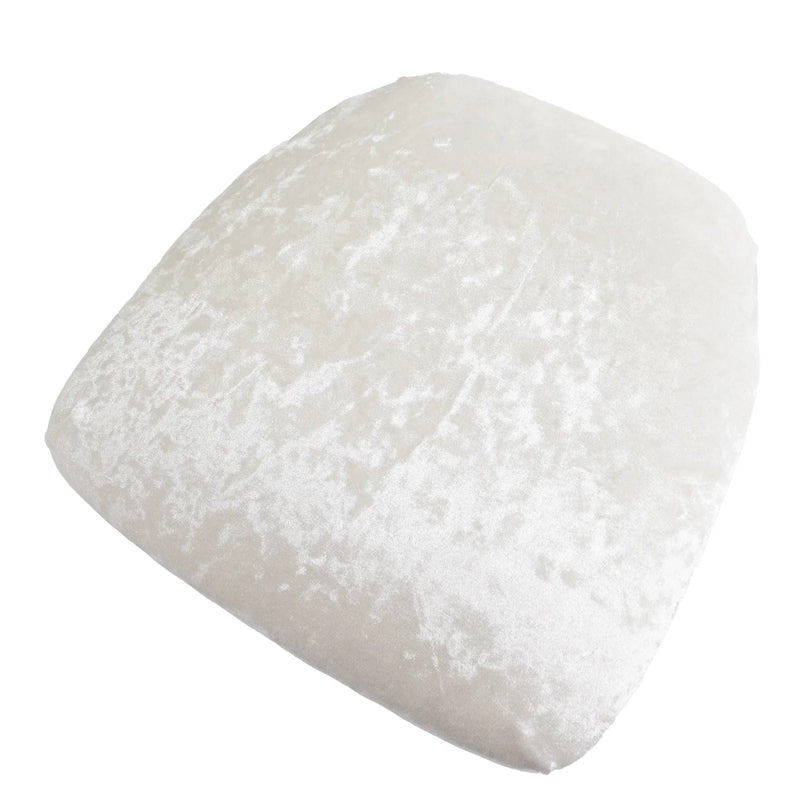 5 Crushed Velvet Chiavari Chair Cushion Covers FURN_CUSHWB_VEL01_WHT