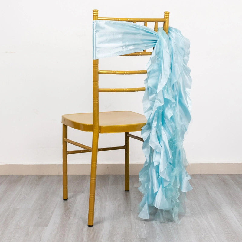 5 Curly Willow Chiffon Satin Chair Sashes