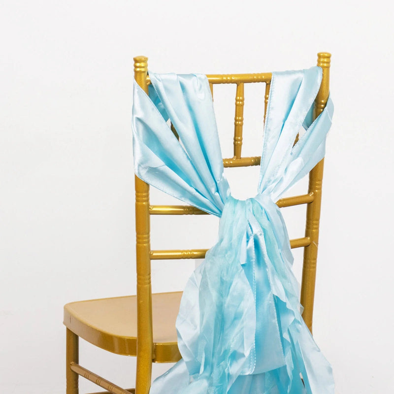 5 Curly Willow Chiffon Satin Chair Sashes