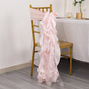 5 Curly Willow Chiffon Satin Chair Sashes