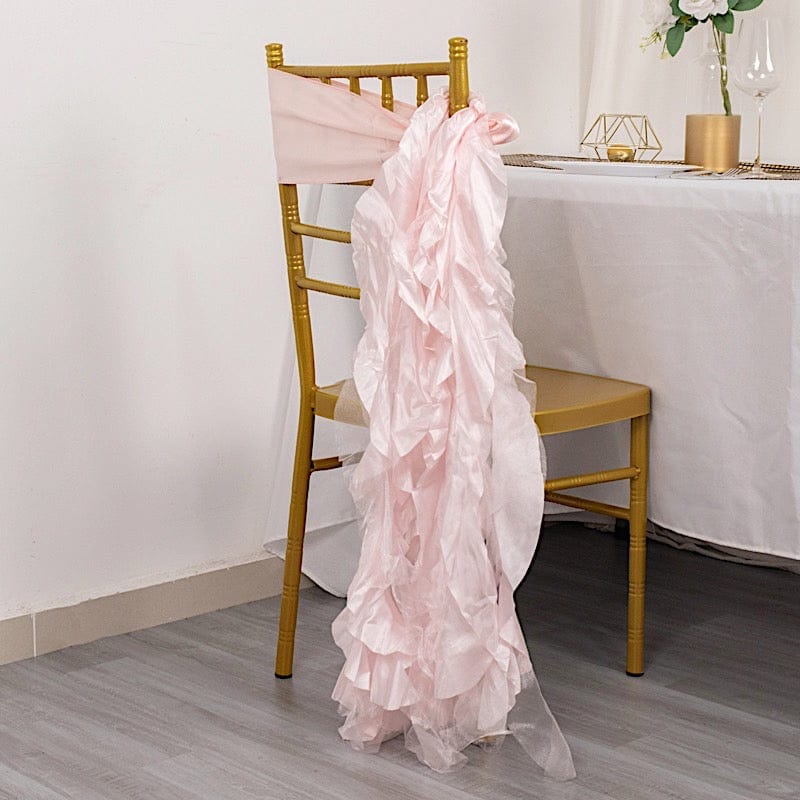 5 Curly Willow Chiffon Satin Chair Sashes