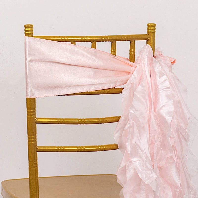 5 Curly Willow Chiffon Satin Chair Sashes