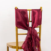 5 Curly Willow Chiffon Satin Chair Sashes