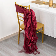 5 Curly Willow Chiffon Satin Chair Sashes