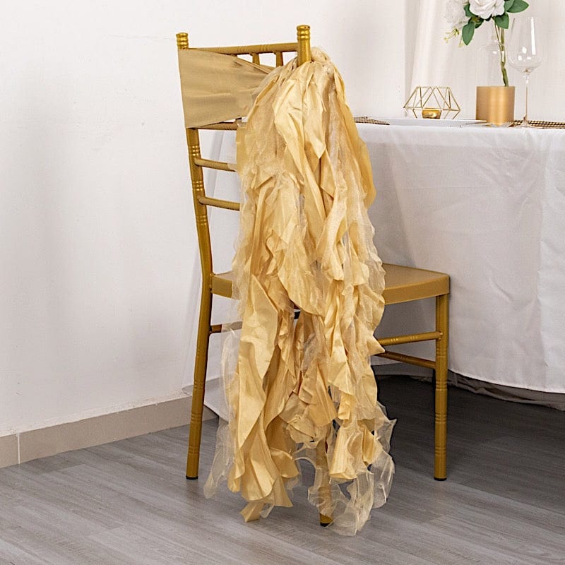 5 Curly Willow Chiffon Satin Chair Sashes