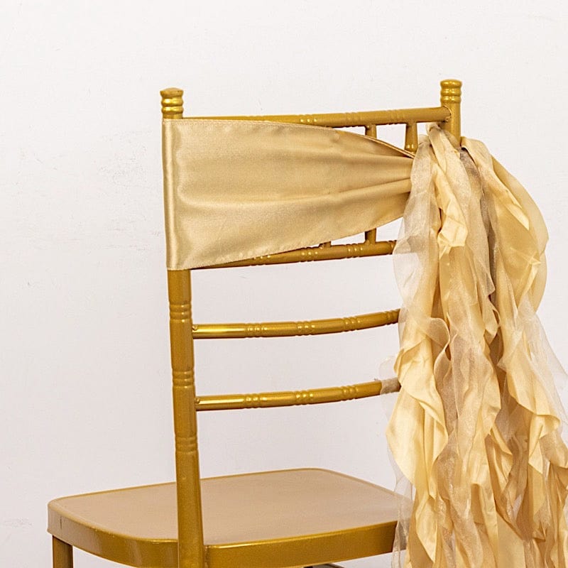 5 Curly Willow Chiffon Satin Chair Sashes