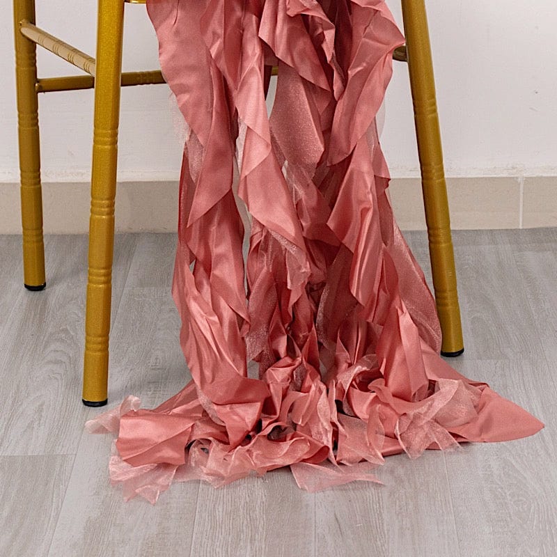 5 Curly Willow Chiffon Satin Chair Sashes