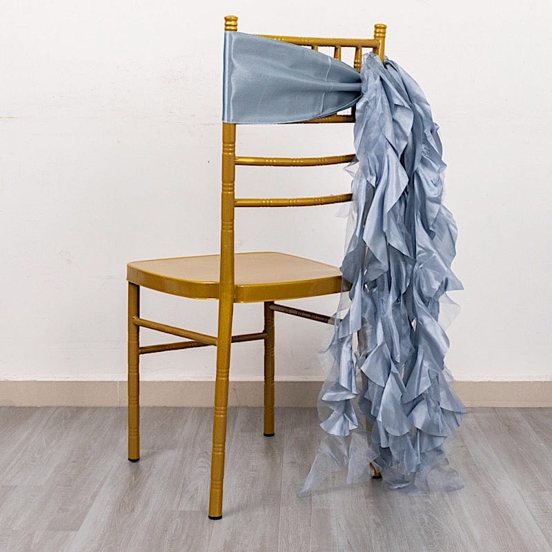 5 Curly Willow Chiffon Satin Chair Sashes