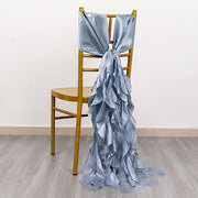 5 Curly Willow Chiffon Satin Chair Sashes