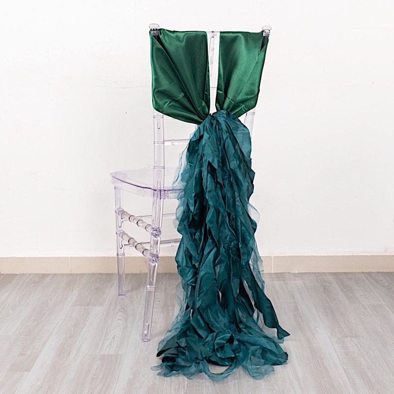 5 Curly Willow Chiffon Satin Chair Sashes