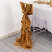 5 Curly Willow Chiffon Satin Chair Sashes