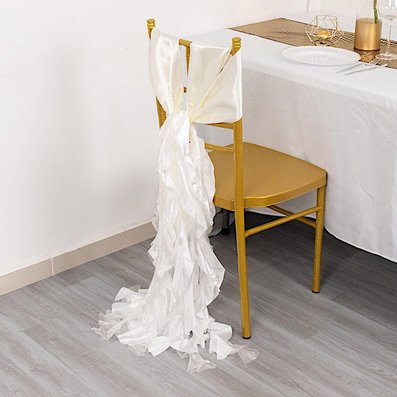 5 Curly Willow Chiffon Satin Chair Sashes
