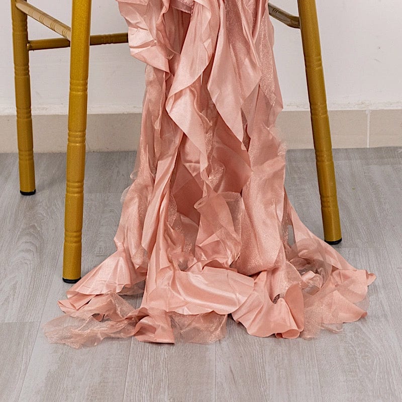 5 Curly Willow Chiffon Satin Chair Sashes