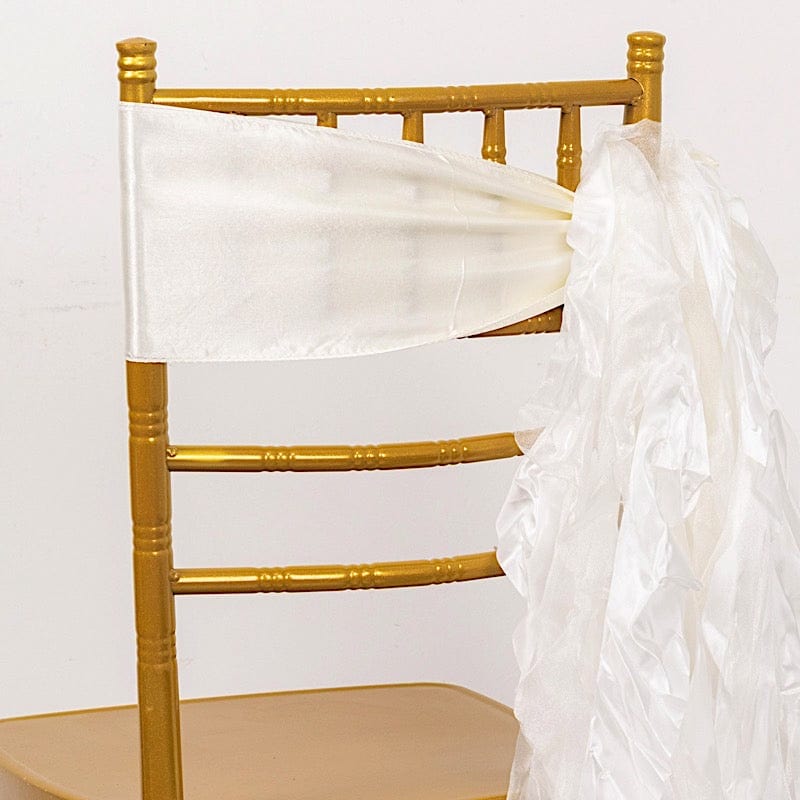 5 Curly Willow Chiffon Satin Chair Sashes