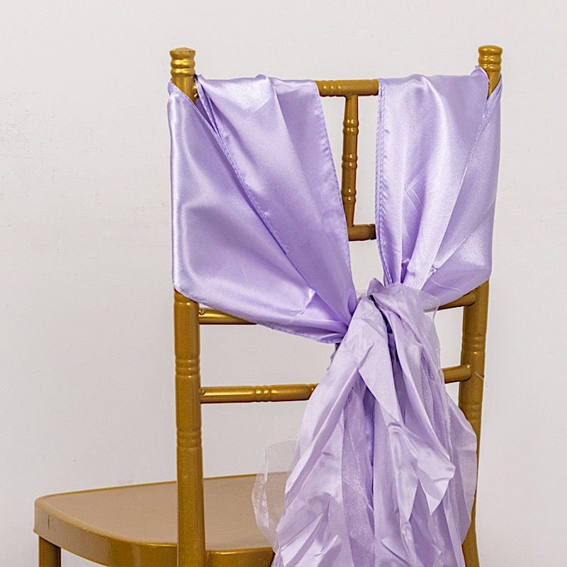 5 Curly Willow Chiffon Satin Chair Sashes