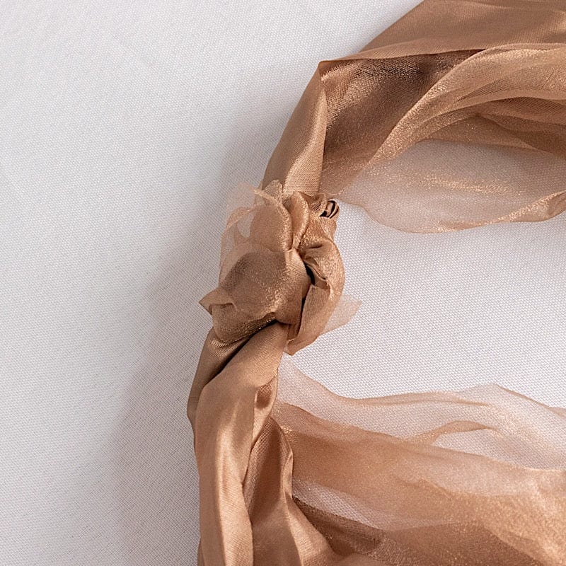 5 Curly Willow Chiffon Satin Chair Sashes