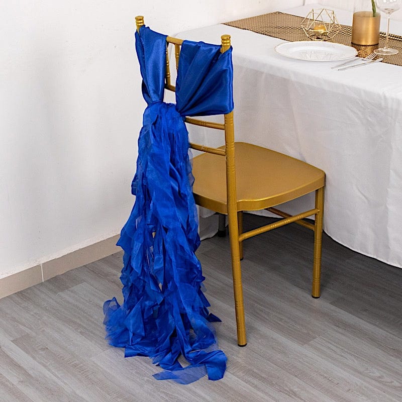 5 Curly Willow Chiffon Satin Chair Sashes