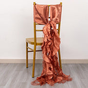 5 Curly Willow Chiffon Satin Chair Sashes