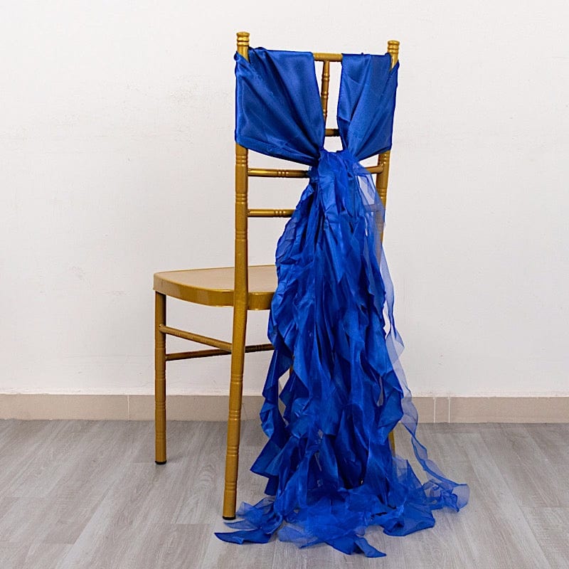 5 Curly Willow Chiffon Satin Chair Sashes