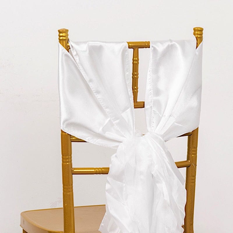 5 Curly Willow Chiffon Satin Chair Sashes