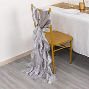 5 Curly Willow Chiffon Satin Chair Sashes