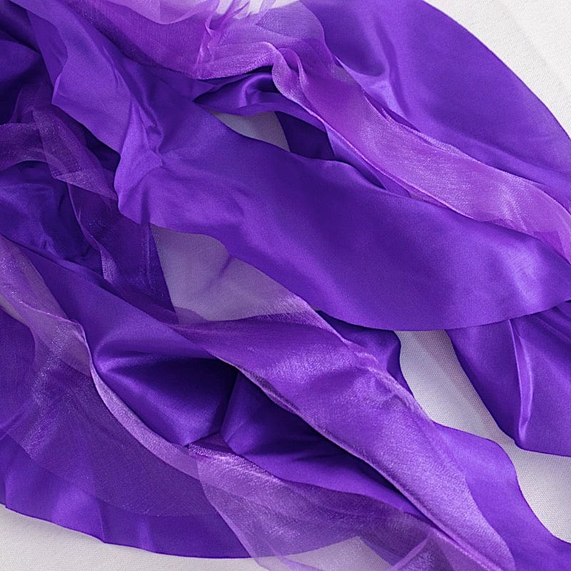 5 Curly Willow Chiffon Satin Chair Sashes