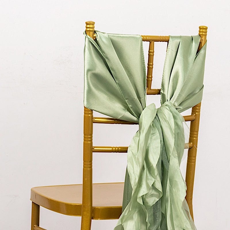 5 Curly Willow Chiffon Satin Chair Sashes