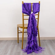 5 Curly Willow Chiffon Satin Chair Sashes