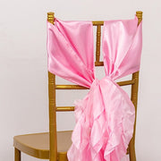 5 Curly Willow Chiffon Satin Chair Sashes