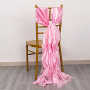 5 Curly Willow Chiffon Satin Chair Sashes