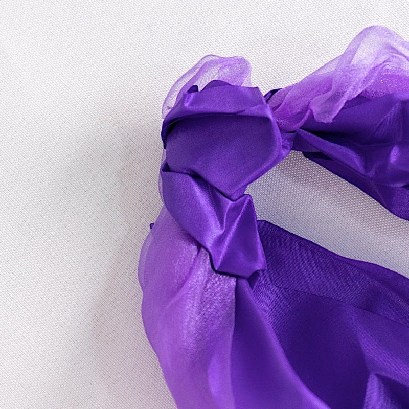 5 Curly Willow Chiffon Satin Chair Sashes