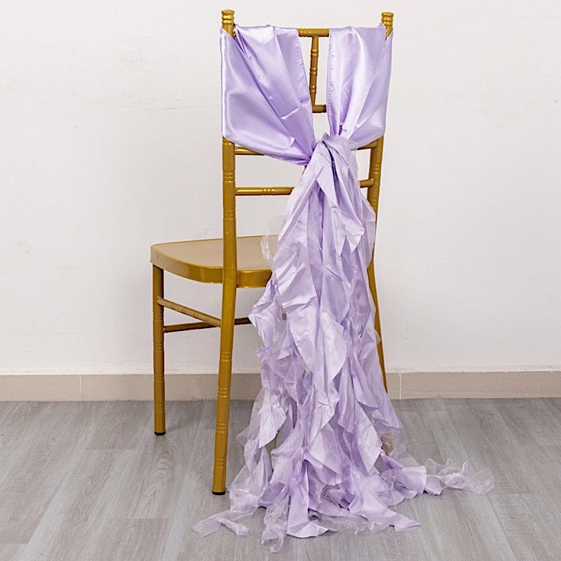 5 Curly Willow Chiffon Satin Chair Sashes