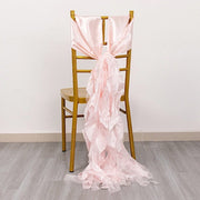5 Curly Willow Chiffon Satin Chair Sashes