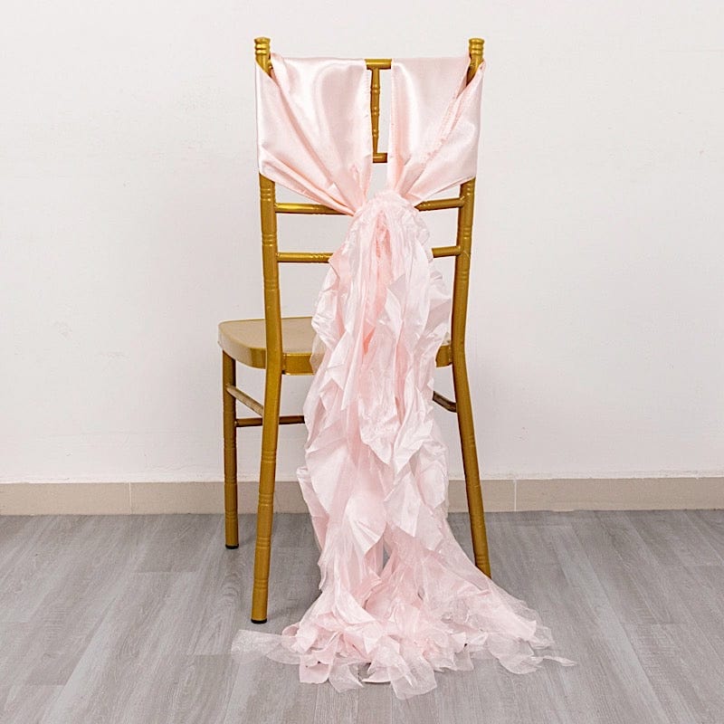 5 Curly Willow Chiffon Satin Chair Sashes