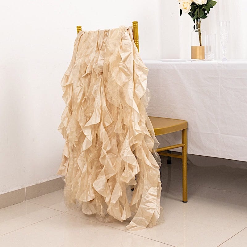 5 Curly Willow Chiffon Satin Chair Sashes