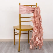 5 Curly Willow Chiffon Satin Chair Sashes SASH_STN03_MAUV