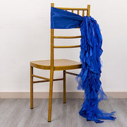 5 Curly Willow Chiffon Satin Chair Sashes SASH_STN03_ROY
