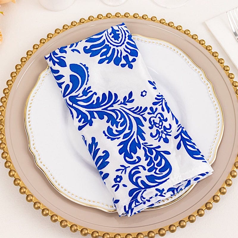 5 Damask Flocking Napkins 20" x 20"