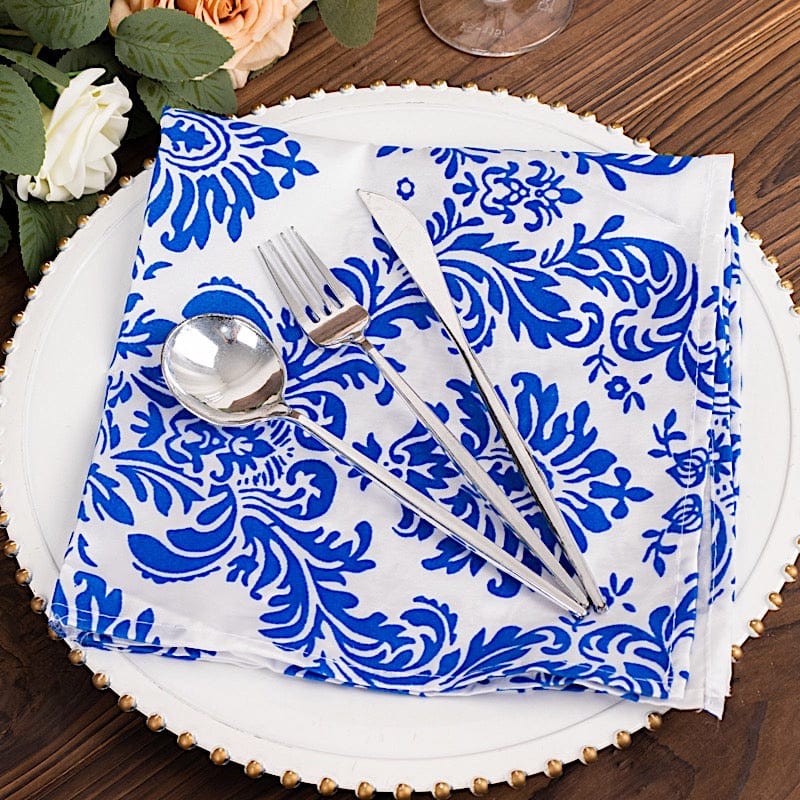 5 Damask Flocking Napkins 20" x 20"