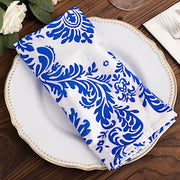 5 Damask Flocking Napkins 20" x 20"