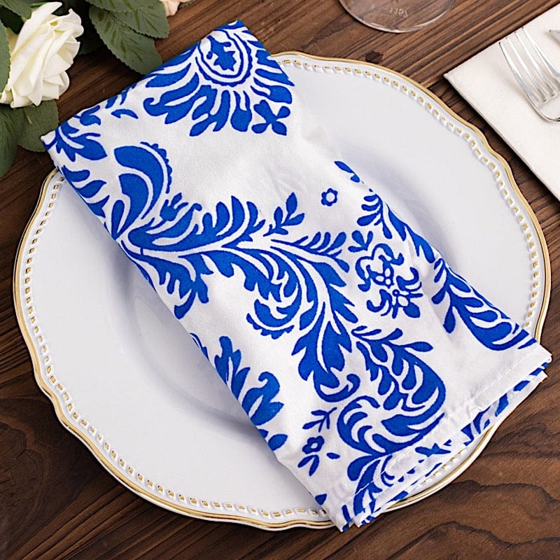 5 Damask Flocking Napkins 20" x 20"