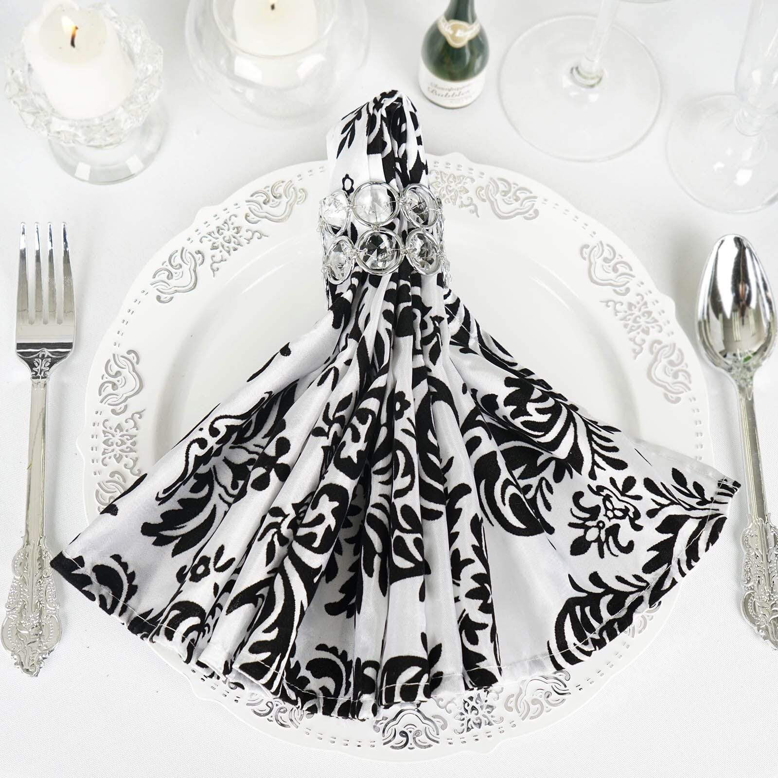 5 Damask Flocking Napkins 20