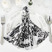 5 Damask Flocking Napkins 20" x 20"