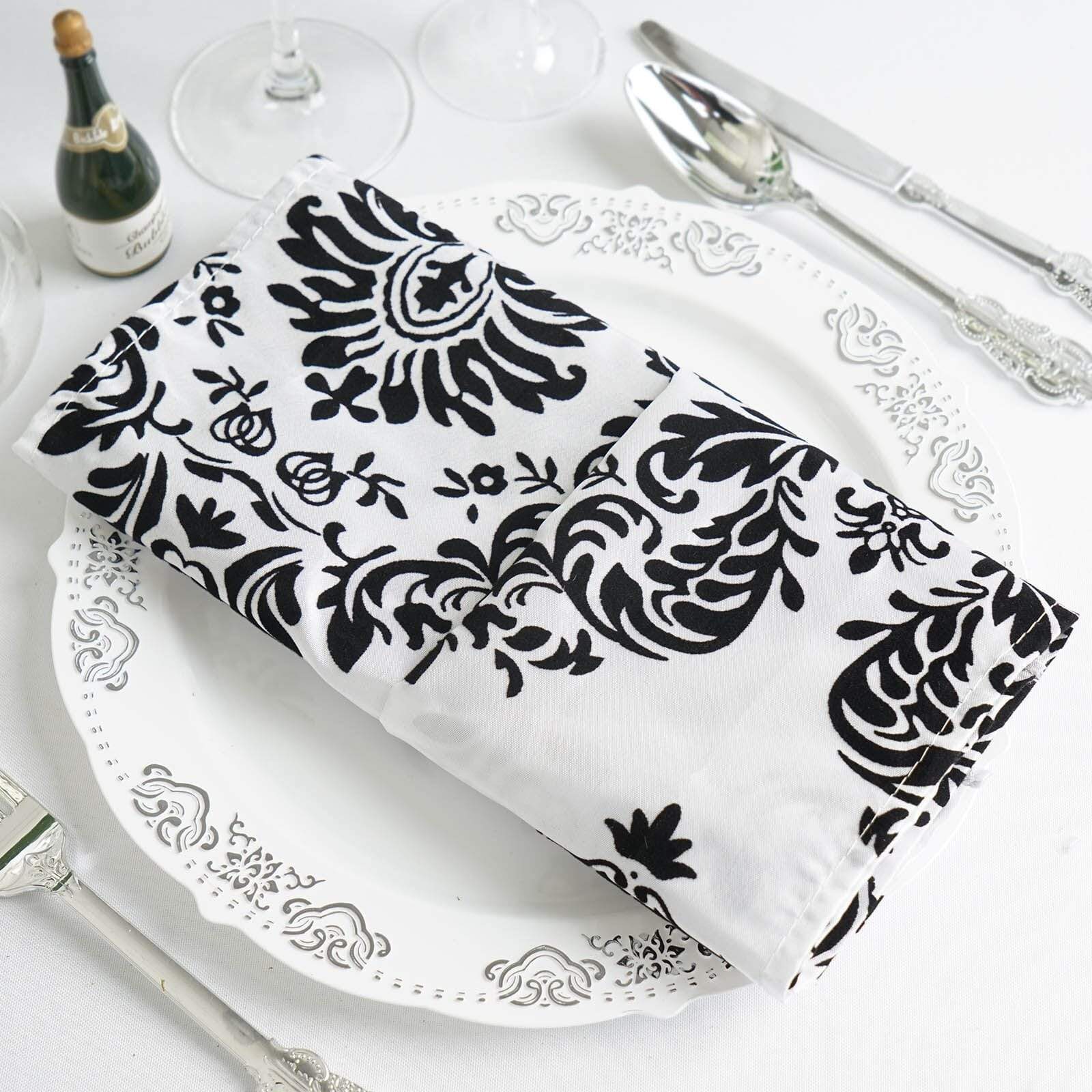 5 Damask Flocking Napkins 20