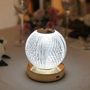 5" Diamond Cut Crystal Ball Dimmable LED Table Lamp with Touch Control - Clear LED_ACRY_LAMP07_ASST